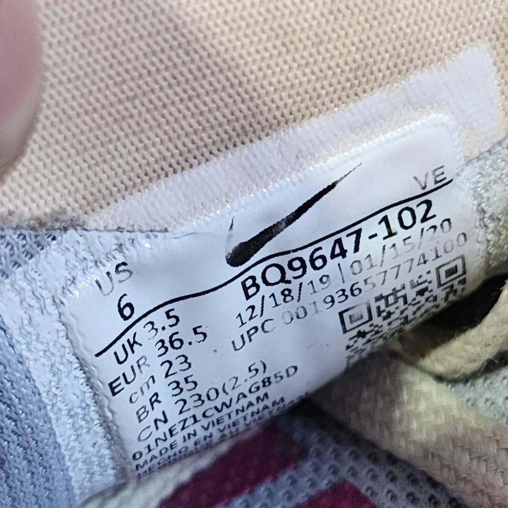 Nike Air Zoom Pegasus 37 Shoes Womens 6 Gray Pink Running Sneakers BQ9647-102